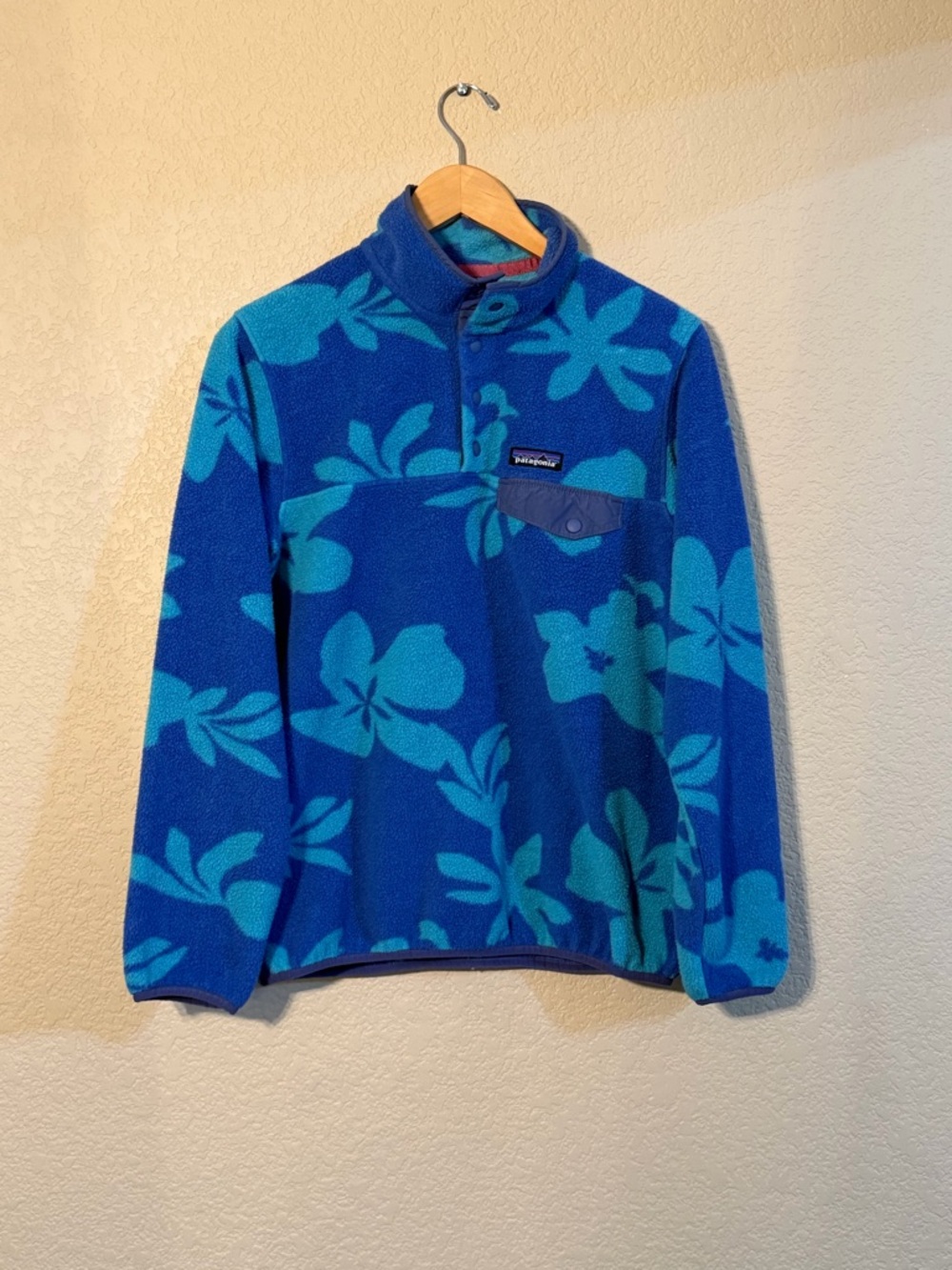 Patagonia Synchilla Kalani Big Float Floral Print Fleece Snap T, W’s S (SP2021)